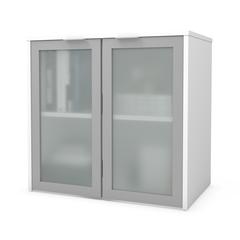 31W Hutch with Frosted Glass Doors