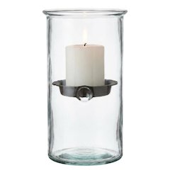 Mini Glass Candle Cylinders W Rustic Insert - Small