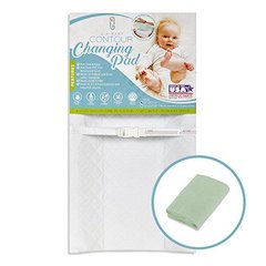 [Combo Pack] Contoured Waterproof Diaper Changing Pad, 32" with Bonus Washable Mint Terry Cover