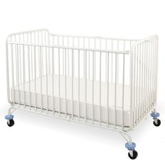 Full Size Metal Holiday Crib, White
