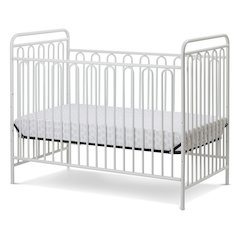 Trinity 3 in 1 Convertible Full Sized Metal Crib in Alabaster White