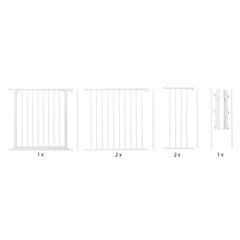 Flex XL Hearth Safety Gate 35.4" - 109.5", White
