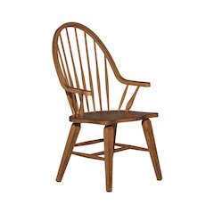 Hearthstone Ridge Windsor Back Arm Chair in Tobacco