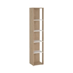 Brown 5-Shelf Bookcase with Side Access Design for Home or Office