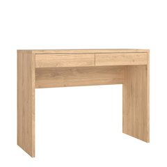 Modern Brown 2-Drawer Computer Desk for Home Office or Study Table