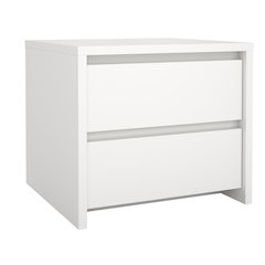 Next 17-Inch Tall 2-Drawer Nightstand End Table, White