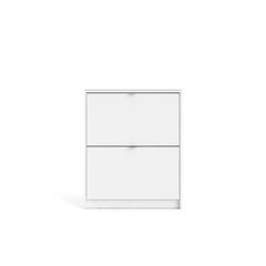 Bright 2 Drawer Shoe Cabinet, White
