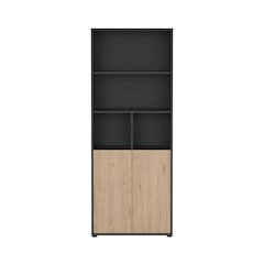 6 Shelf Boockase with 2 Doors, Home Office Storage