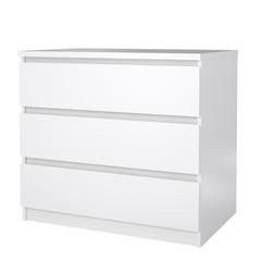 Furnifact White 3 Drawer Dresser – Modern 3 Drawer Dresser for Bedroom, Closet, or Entryway – Sleek and Functional Three Drawer Dresser for Compact Storage