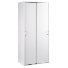 Space Wardrobe with 2 Sliding Doors, White
