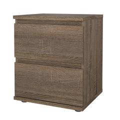 Aurora 2 Drawer Nightstand, Truffle Oak