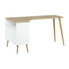 Diana 2 Drawer, 3 Shelf Desk, White/Oak Structure