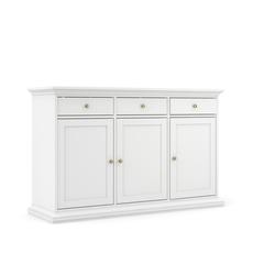 Sideboard with 3 Doors and 3 Drawers, White