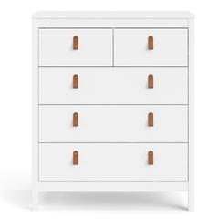 Madrid 5 Drawer Chest , White