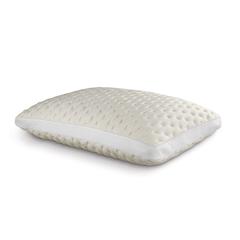 Bamboo Memory Foam Puff Pillow Queen, White