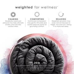 Zensory 20lb Weighted Blanket 48"x72", Dark Gray