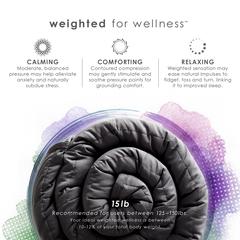 Zensory 15lb Weighted Blanket 48"x72", Dark Gray