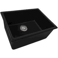 24-inch Fireclay Undermount / Drop-in Topmount Kitchen Sink Single Bowl