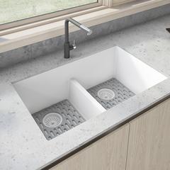 Ruvati 33 x 19 inch Undermount Double Bowl Low Divide Kitchen Sink