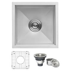 Ruvati 13 x 15 in Undermount 16 Gauge Zero Radius Bar Kitchen Sink Single Bowl
