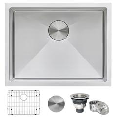 Ruvati 23-inch Undermount Kitchen Sink 16 Gauge Corners Single Bowl