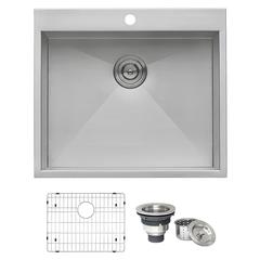 Ruvati 25" Drop-in Topmount 16 Gauge Stainless Steel Single Bowl Kitchen Sink