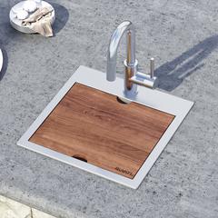 Ruvati 15 x 15 inch Workstation Drop-in Topmount Bar Prep RV Sink 16 Gauge