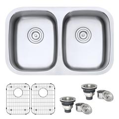 Ruvati 29-inch Undermount 50/50 Double Bowl 16 Gauge Kitchen Sink