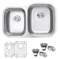 Ruvati 32-inch Undermount 40/60 Double Bowl 16 Gauge Kitchen Sink