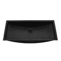 34 x 14 inch Gunmetal Black Stainless Steel Rectangular Bathroom Sink Undermount