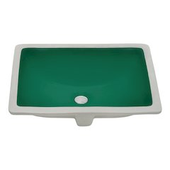 17 x 12 inch Undermount Bathroom Vanity Sink Emerald Green