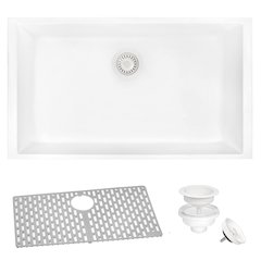 27 x 18 inch Granite Composite Undermount Single Bowl Kitchen Sink