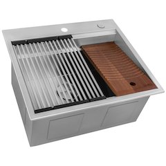 25 x 22 x 12 inch Deep Laundry Workstation Sink