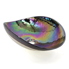 19 inch Murano Glass Art Vessel Seashell Decorative Pattern Bathroom Sink