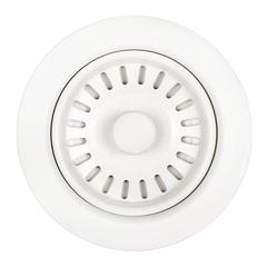 Ruvati Kitchen Sink Basket Strainer Drain Assembly Matte White