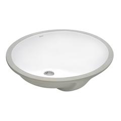 Ruvati 15 x 12 inch Undermount Bathroom Vanity Sink White Oval Porcelain Ceramic with Overflow - RVB0616