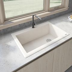 Ruvati 33 x 22 inch epiGranite Drop-in Topmount Single Bowl Kitchen Sink