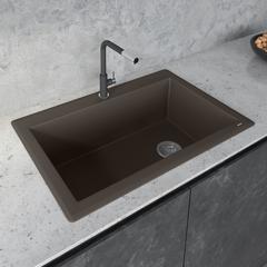 Ruvati 33 x 22 inch epiGranite Drop-in Topmount Single Bowl Kitchen Sink