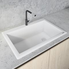 Ruvati 33 x 22 inch epiGranite Drop-in Topmount Single Bowl Kitchen Sink