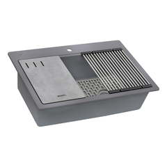 Granite Composite Workstation Drop-in Topmount Kitchen Sink Urban Gray