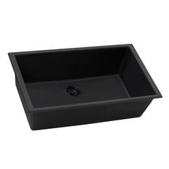 Granite Composite Undermount Single Bowl Kitchen Sink - Midnight Black