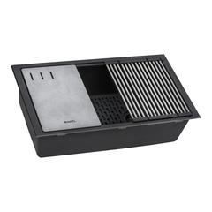 Undermount Workstation Granite Composite Kitchen Sink Matte Black