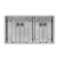 Ruvati 36-inch Low-Divide Undermount Double Bowl 16 Gauge Kitchen Sink