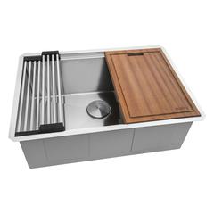 Ruvati 27-inch Workstation Undermount Ledge Kitchen Sink with Accessories