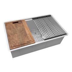 Ruvati 27-inch Slope Bottom Offset Drain Undermount 16 Gauge Kitchen Sink
