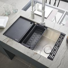 Ruvati 33-inch Slope Bottom Offset Drain Undermount 16 Gauge Kitchen Sink