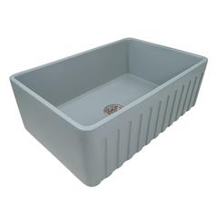 Ruvati 30 x 20 inch Fireclay Reversible Apron-Front Kitchen Sink Single Bowl