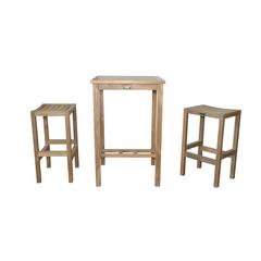 Chairs and Side Square Table 3 Piece Set