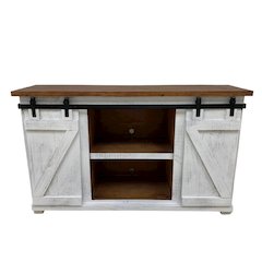 Westgate 60" Sliding Barn Door TV Stand - White