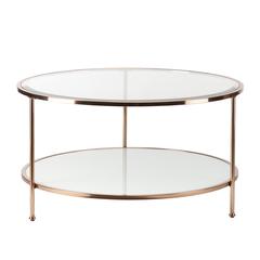 Risa Cocktail Table, Gold, 34 in x 34 in x 18 in